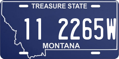 MT license plate 112265W
