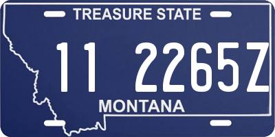 MT license plate 112265Z