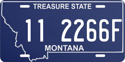 MT license plate 112266F