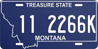 MT license plate 112266K