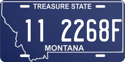 MT license plate 112268F