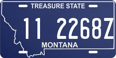 MT license plate 112268Z