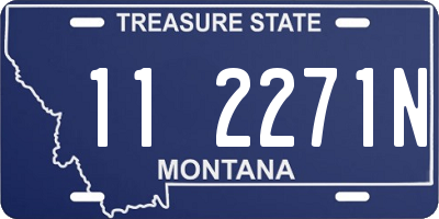 MT license plate 112271N