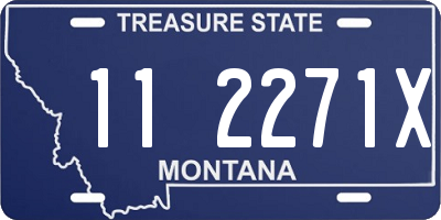 MT license plate 112271X