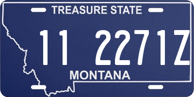 MT license plate 112271Z