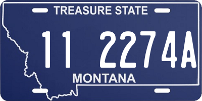 MT license plate 112274A