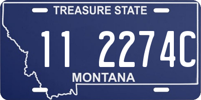 MT license plate 112274C