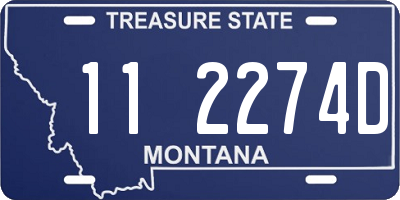 MT license plate 112274D