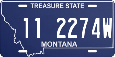 MT license plate 112274W