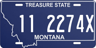 MT license plate 112274X