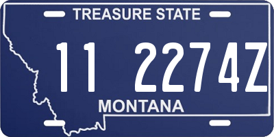 MT license plate 112274Z