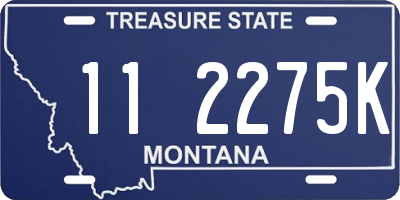 MT license plate 112275K