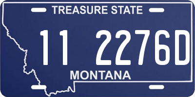 MT license plate 112276D