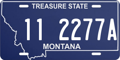 MT license plate 112277A