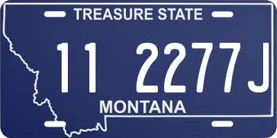 MT license plate 112277J