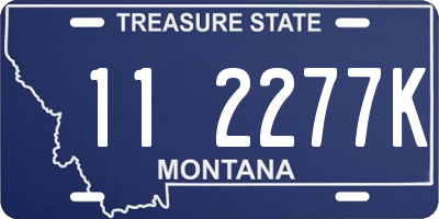 MT license plate 112277K