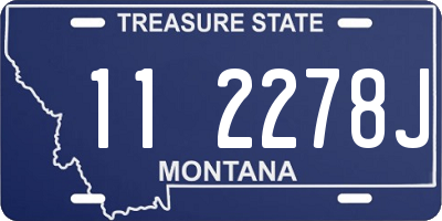 MT license plate 112278J