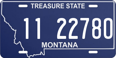 MT license plate 112278O