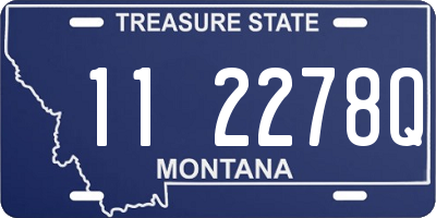 MT license plate 112278Q