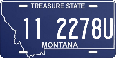 MT license plate 112278U