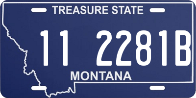 MT license plate 112281B