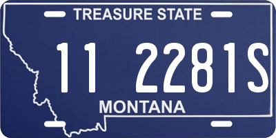 MT license plate 112281S
