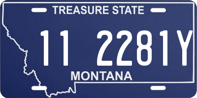 MT license plate 112281Y
