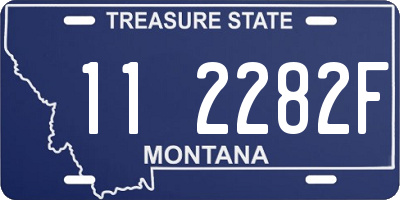 MT license plate 112282F