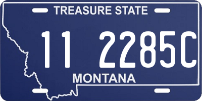 MT license plate 112285C