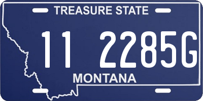 MT license plate 112285G