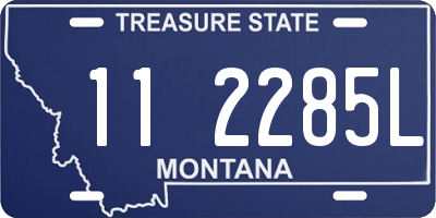 MT license plate 112285L