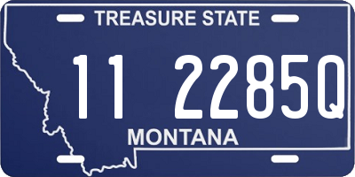 MT license plate 112285Q