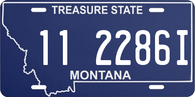 MT license plate 112286I