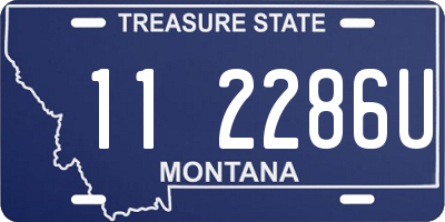 MT license plate 112286U