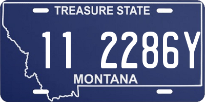MT license plate 112286Y