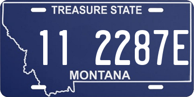 MT license plate 112287E