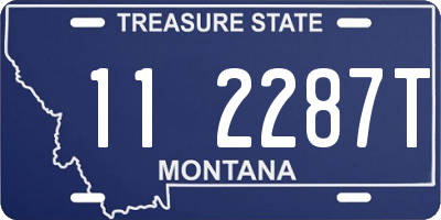 MT license plate 112287T