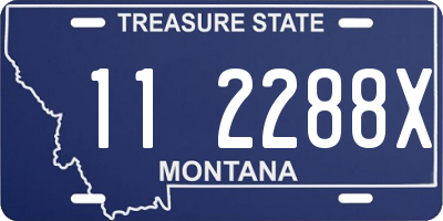 MT license plate 112288X