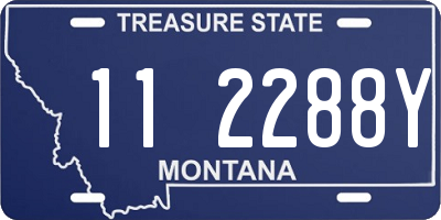 MT license plate 112288Y