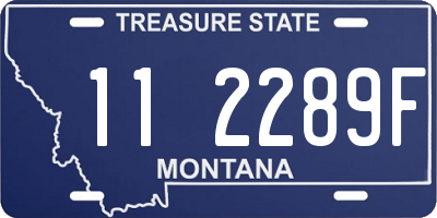 MT license plate 112289F