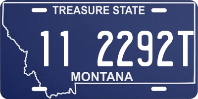 MT license plate 112292T