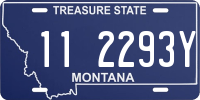 MT license plate 112293Y