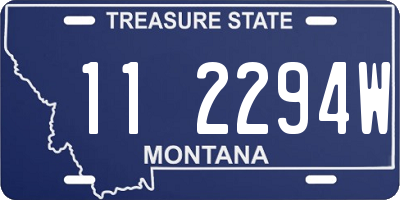 MT license plate 112294W