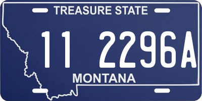 MT license plate 112296A