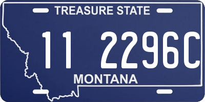 MT license plate 112296C