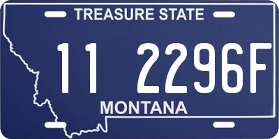 MT license plate 112296F