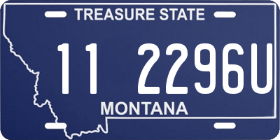 MT license plate 112296U