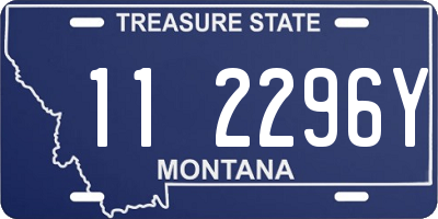 MT license plate 112296Y