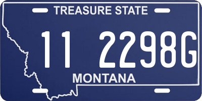 MT license plate 112298G