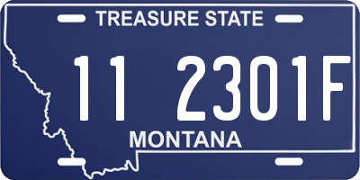 MT license plate 112301F